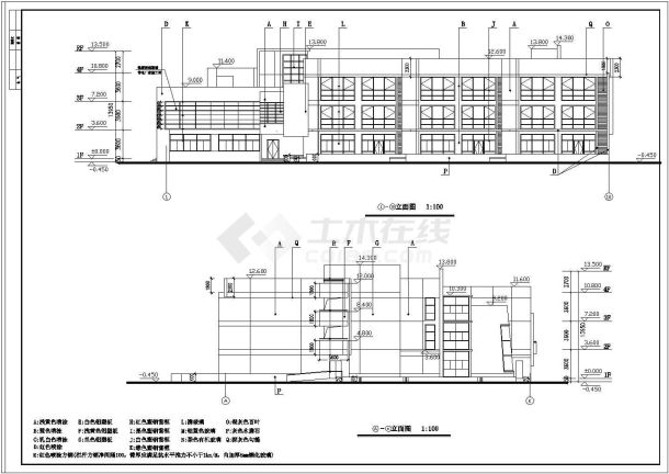 江西省南昌市东湖幼儿园教学楼整体改造建筑设计CAD图纸-图二