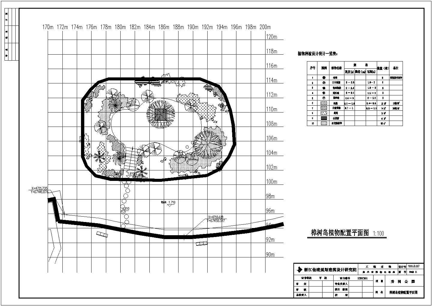 嘉兴秀洲公园全套施工图-公园-樟-绿化