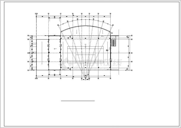 某地上三层小区会所建筑施工CAD图纸，共十六张图纸-图一