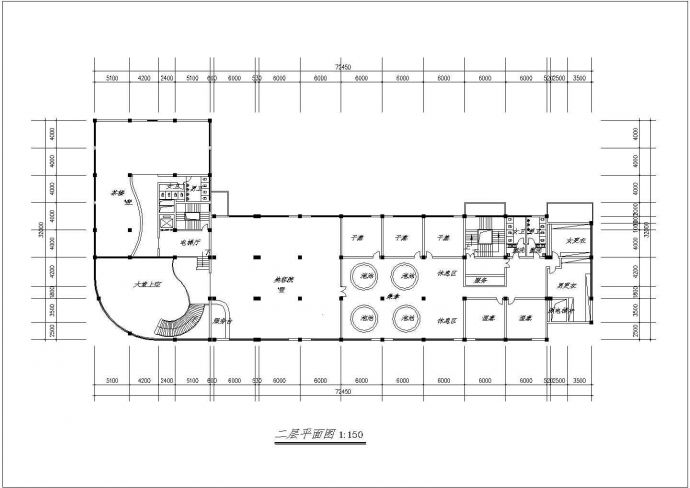 某框架剪力墙结构八层豪华宾馆设计cad全套建筑施工图_图1