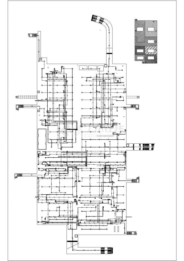 某工程火灾自动报警系统及cad施工平面图-图一