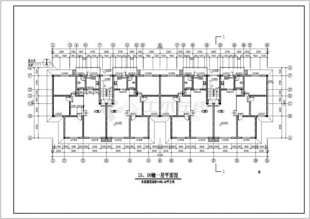 6500平米6+1层砖混结构民居商住楼建筑设计CAD图纸（底层沿街商铺）-图二
