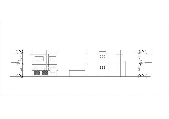 190平米左右2层混合结构单体别墅平立剖面设计CAD图纸（3套方案）_图1