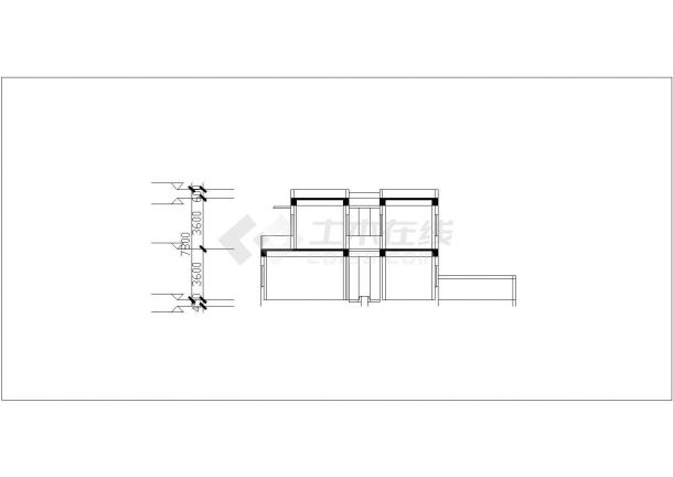 190平米左右2层混合结构单体别墅平立剖面设计CAD图纸（3套方案）-图二