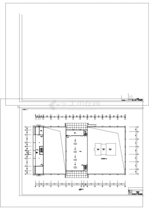 2层4450.74平米羽毛球排球篮球职工训练中心建筑方案图-图一