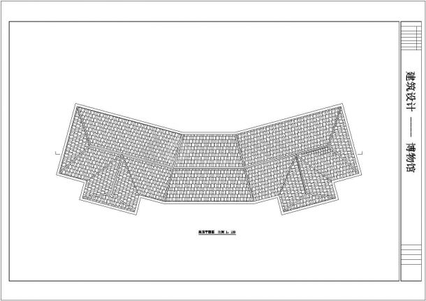 长40米 宽15.36米 2层1250平米博物馆CAD建筑方案设计图【平面 屋顶平面 1立1剖（图纸简单）】-图一