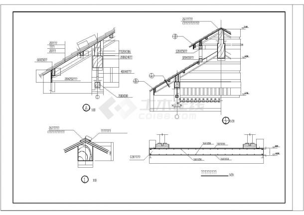 某花园木亭CAD结构设计施工图-图一