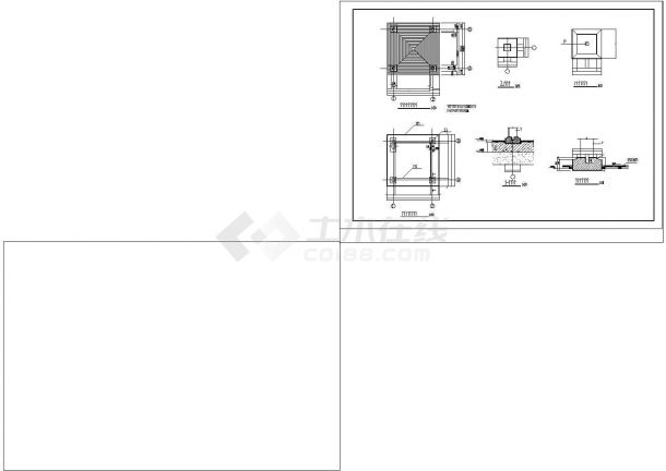 某花园木亭CAD结构设计施工图-图二