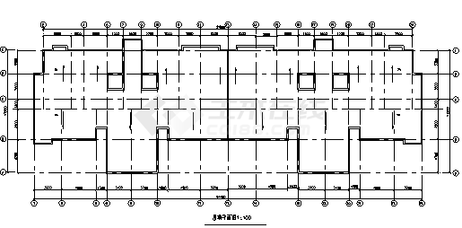 某十层框架结构小区住宅楼建筑施工cad图(含计算书，毕业设计，结构图)-图一