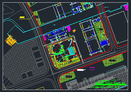 6141平米展览展馆建筑初步设计方案图-交通分析图-图一