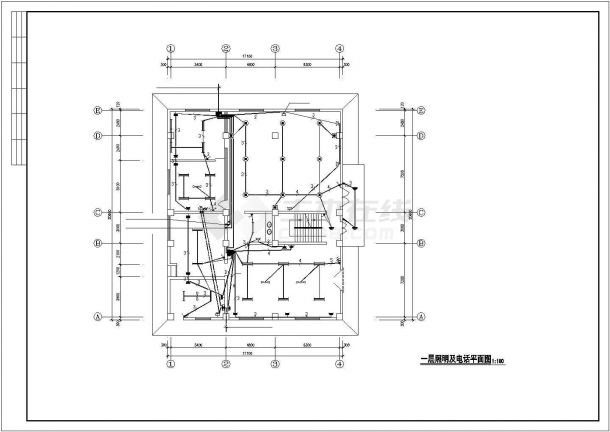 某地区热交换站电气施工CAD详图-图一