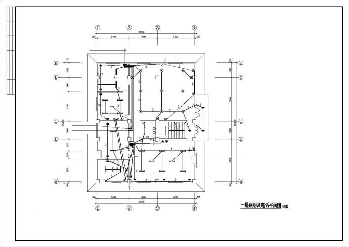 某地区热交换站电气施工CAD详图_图1