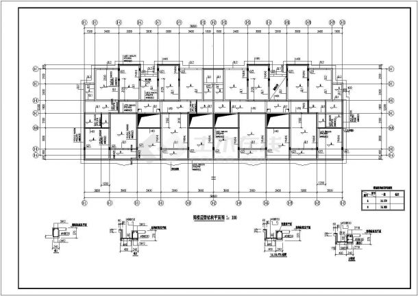 西安市黛御园小区2600平米6层砖混结构住宅楼建筑设计CAD图纸-图一