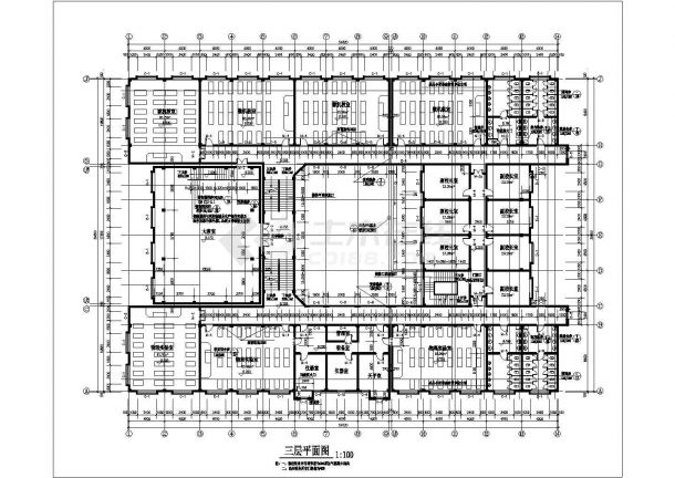 某地区中学综合楼建筑设计方案图-图二