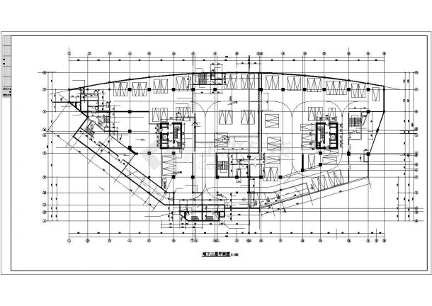 2.4万平米23层框剪结构商住楼全套平面设计CAD图纸（1-4层商场）-图一