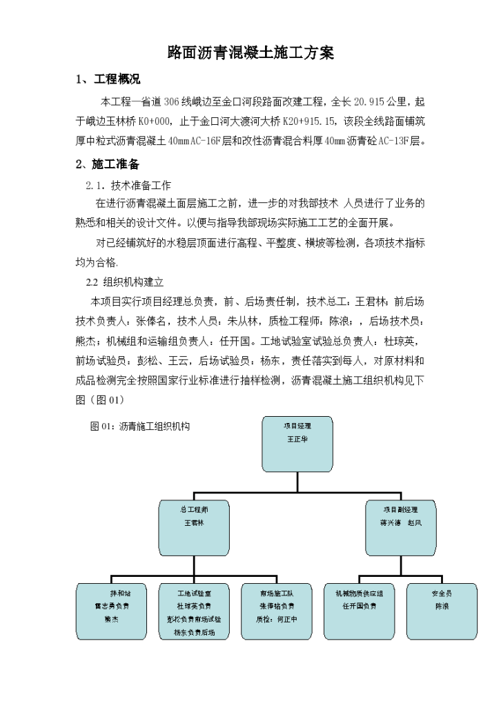 某地市某道路沥青砼施工组织设计-图一