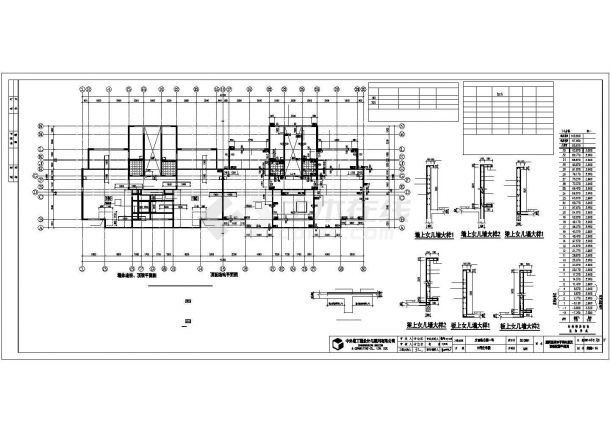 三十三层钢混剪力墙住宅楼结构施工cad图，共二十九张-图二