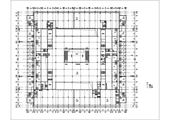 某多层大型超市设计cad建筑平面施工图_图1
