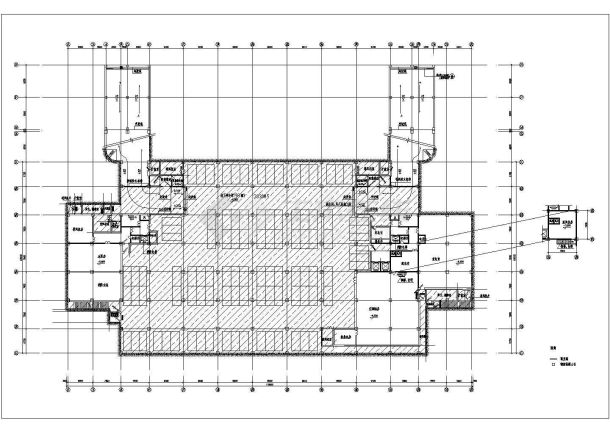 某多层大型超市设计cad建筑平面施工图-图二