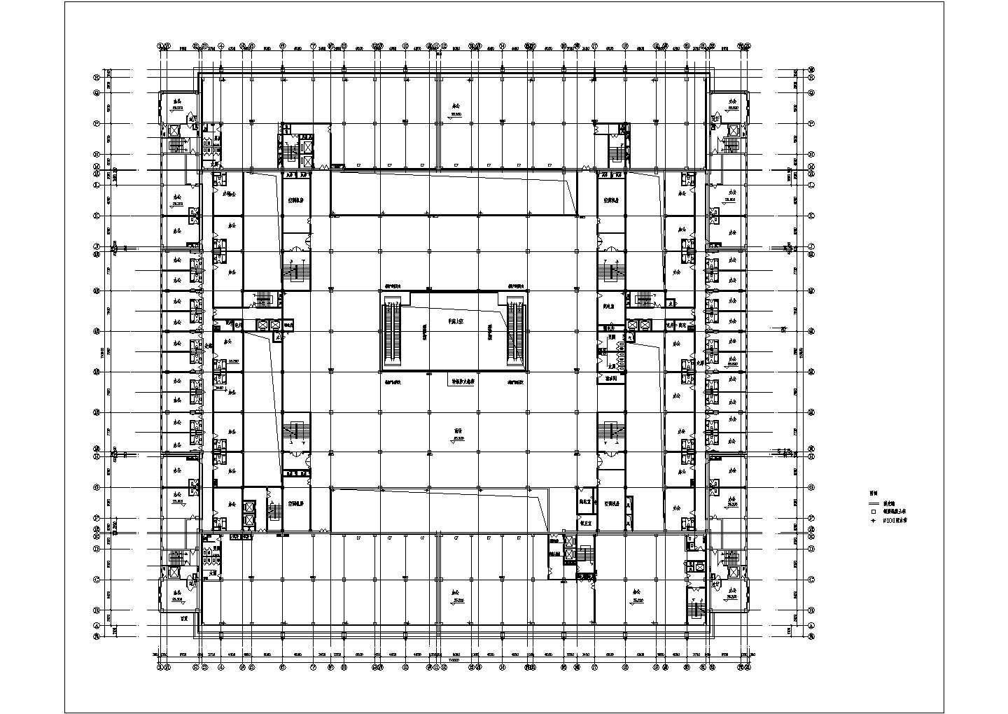 某多层大型超市设计cad建筑平面施工图