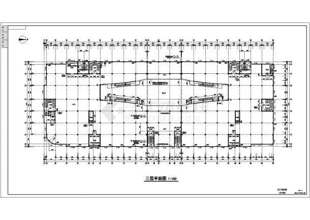 某框架结构多层大型商场设计cad全套建筑施工图-图二