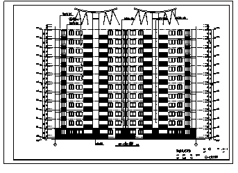某市地上十一层加跃层剪力墙结构板式住宅楼全套施工cad图(含计算书，毕业设计，效果图)-图一