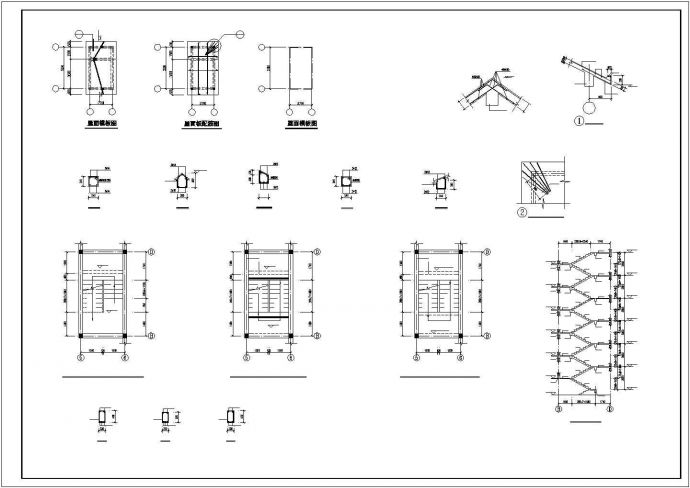 超过700平米的6+1跃层砖混单元住宅楼结构施工图_图1