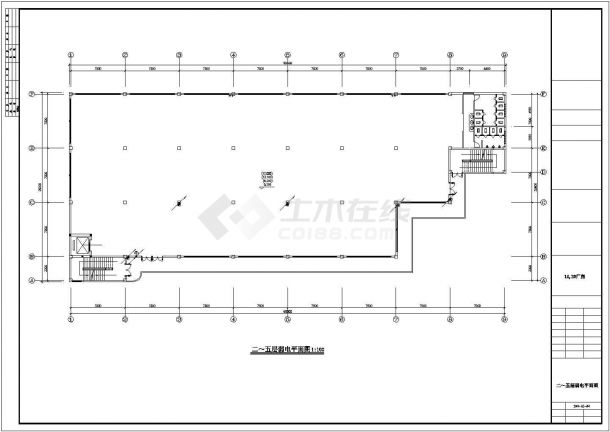 5层6682㎡工业厂房电气施工图设计-图一