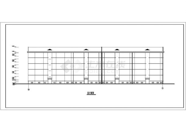 焦作市吉祥花园小区5层砖混结构住宅楼建筑设计CAD图纸（含闷顶层）-图二