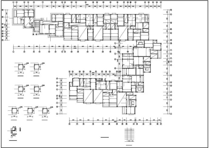 大型8层砖混J形住宅楼结构施工图（含设计说明，8张）_图1