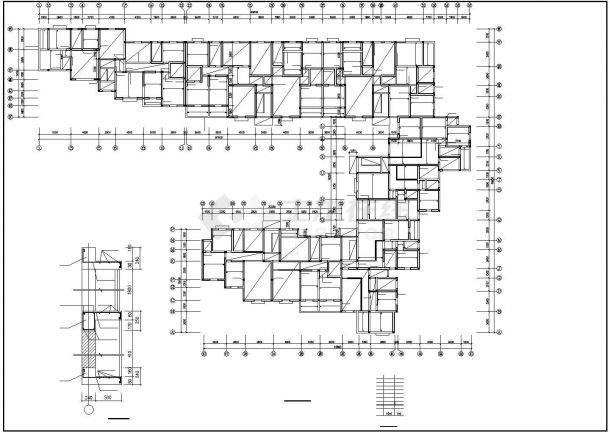 大型8层砖混J形住宅楼结构施工图（含设计说明，8张）-图二