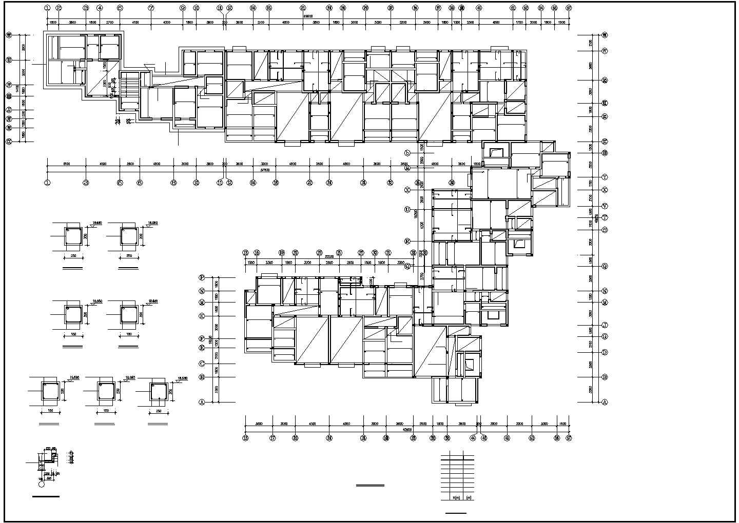 大型8层砖混J形住宅楼结构施工图（含设计说明，8张）