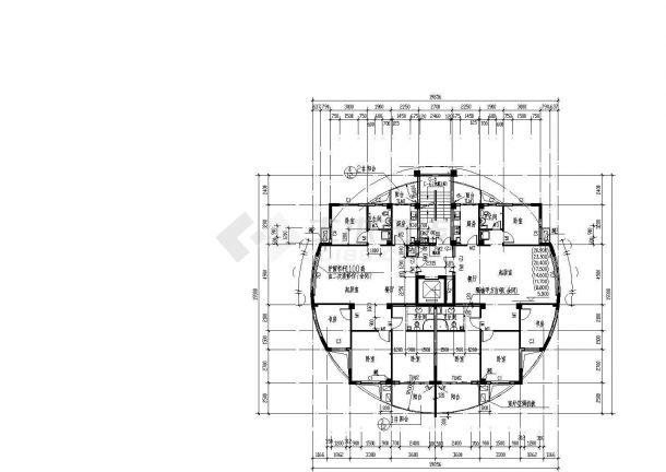 珠海市玉蝉花园小区多栋住宅楼的标准层平面设计CAD图纸（共6张）-图一
