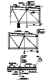 某板与网架及土建的构造节点设计cad图，含三个方案设计