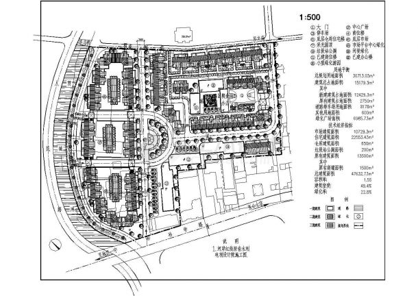 某省会大型综合贸易市场CAD建筑设计规划图-图一