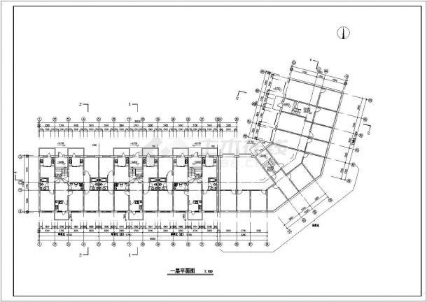 苏州市欧风花苑小区6层砖混结构住宅楼建筑设计CAD图纸（含跃层）-图二