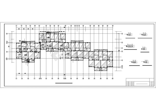 长61.6米 宽21.9米 6层框架住宅楼结构施工图-图二