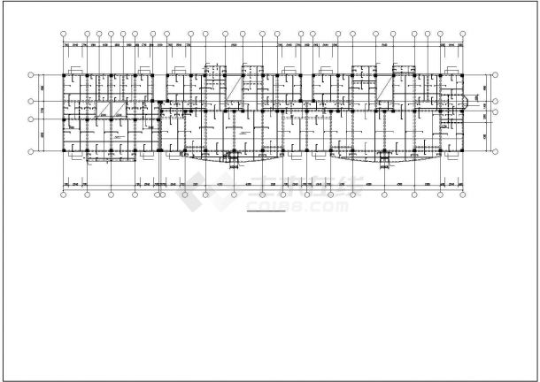 长60.23米 宽11.5米 4层框架住宅楼结构施工图-图一