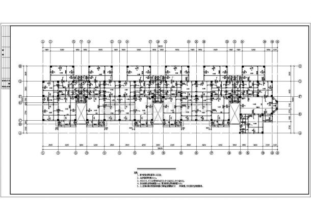 长55.63米 宽15.9米 6层框架住宅楼结构施工图-图一