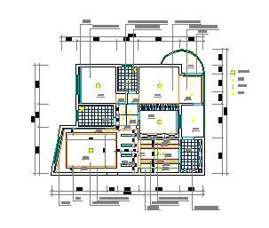 某小区三居室设计cad装修图（含效果图）-图二