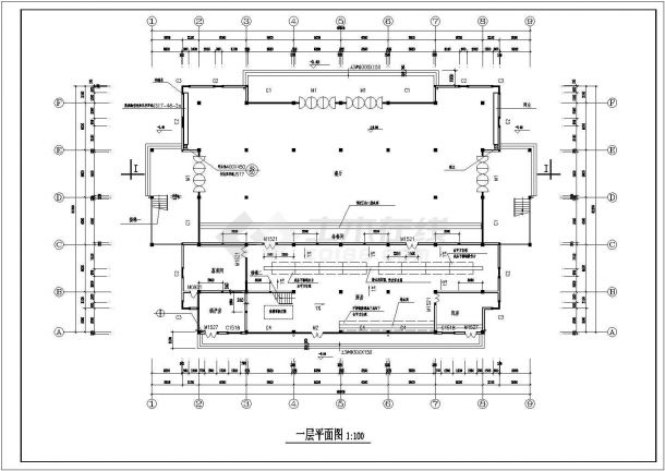 学院新建校舍建筑施工CAD图-图二