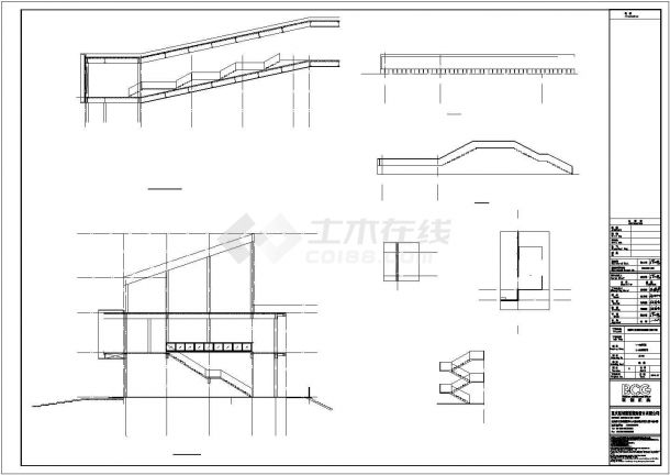 钢框架+钢斜撑结构规划展示馆建筑结构全套图纸-图二