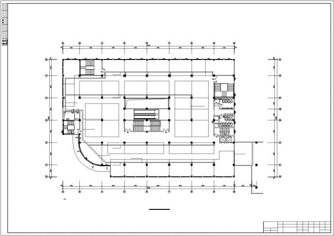 石首市某商厦动力照明电气施工设计CAD布置图_图1