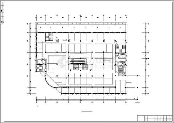 石首市某商厦动力照明电气施工设计CAD布置图-图二