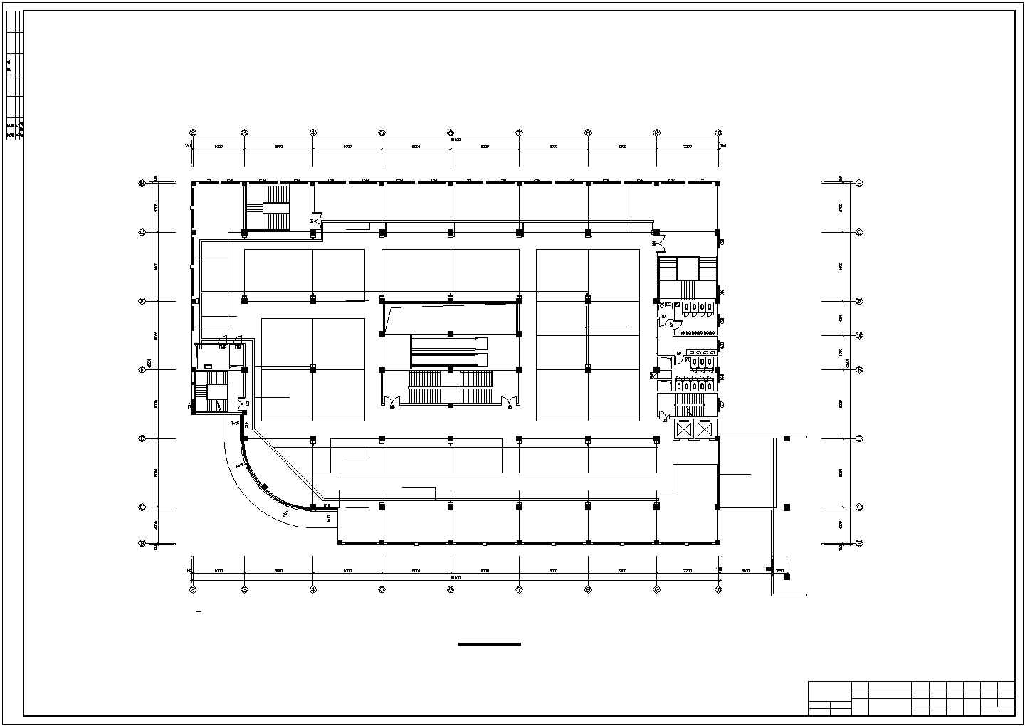 石首市某商厦动力照明电气施工设计CAD布置图