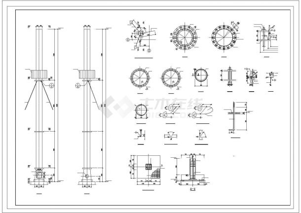 某电厂烟囱CAD规划参考图-图二