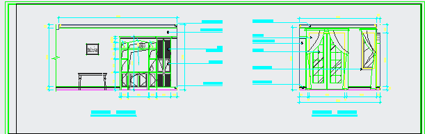 某样板间装修设计cad施工图附加效果图_图1