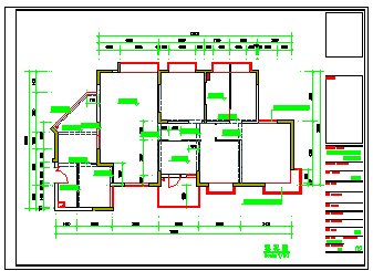 某小区中式三房室内装修设计cad施工图_图1