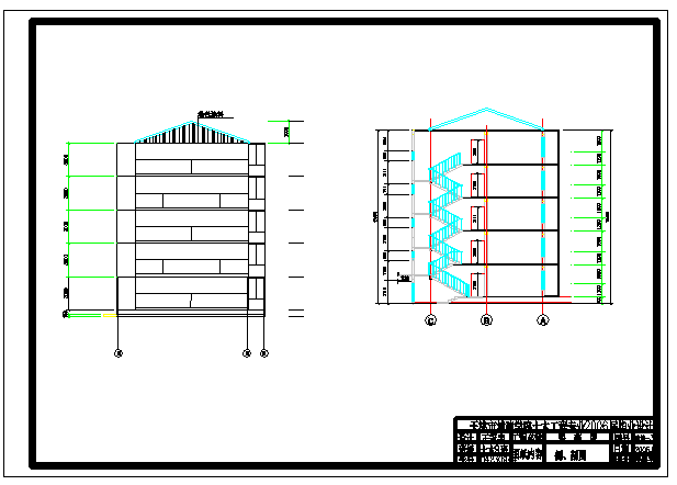 【5层】2300平米五层钢框架住宅楼cad设计（开题报告、实习报告、计算书、部分建筑、结构图）_图1