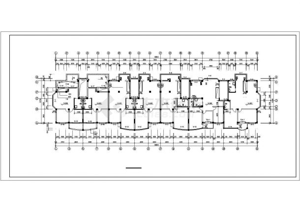佛山市紫阳新园小区4610平米6层框架结构住宅楼建筑设计CAD图纸-图一